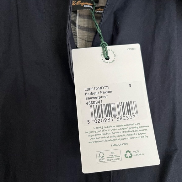 Barbour Paxton Longline Showerproof Jacket - Picture 4 of 5